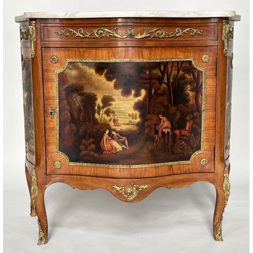 249 - SIDE CABINET, 88cm H x 96cm W x 46cm D, French Louis XV style kingwood and gilt metal mounted of ser... 