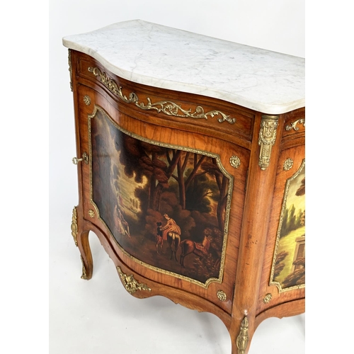 249 - SIDE CABINET, 88cm H x 96cm W x 46cm D, French Louis XV style kingwood and gilt metal mounted of ser... 