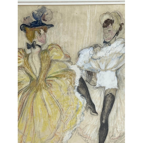 126 - MARY VIOLA PATTERSON (1899-1981) 'Dancers at the Moulin Rouge', pencil and watercolour on watermark ... 