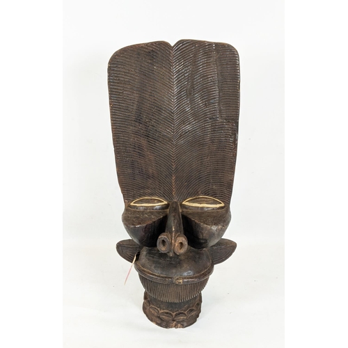 8 - BAMILEKE BATCHAM STOOL (Cameroon), 112cm hH x 55cm L x 40cm W.