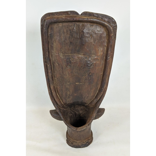 8 - BAMILEKE BATCHAM STOOL (Cameroon), 112cm hH x 55cm L x 40cm W.