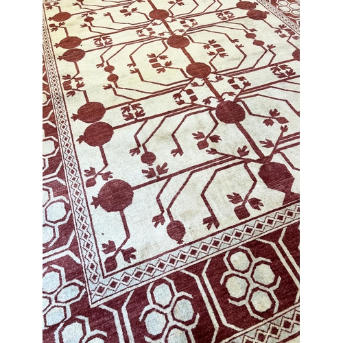 101 - KHOTAN CARPET, 315cm x 246cm, pomegranite design.