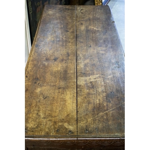 283 - COFFER, 71cm H x 149cm W x 59cm D, Charles II oak.