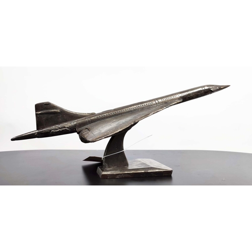 503 - SCULPTURAL CONCORD, polished metal, 60cm x 26cm x 23.5cm.