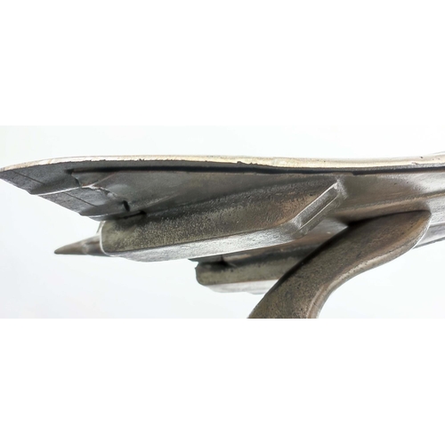 503 - SCULPTURAL CONCORD, polished metal, 60cm x 26cm x 23.5cm.