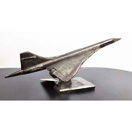 503 - SCULPTURAL CONCORD, polished metal, 60cm x 26cm x 23.5cm.