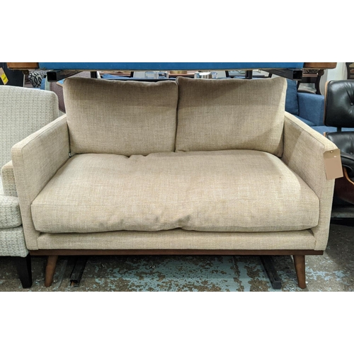 530 - DARLINGS OF CHELSEA SOFA, 138cm W, neutral upholstered.