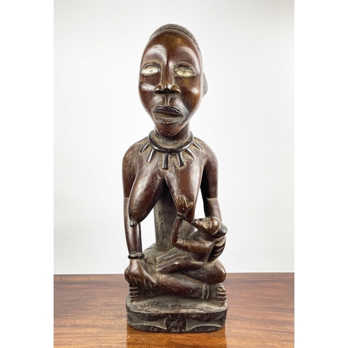 7 - PEMBA YOMBE MATERNITY FIGURE (Congo), 62cm H.