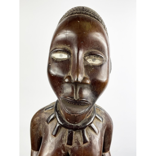 7 - PEMBA YOMBE MATERNITY FIGURE (Congo), 62cm H.