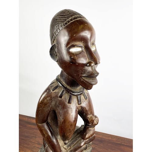 7 - PEMBA YOMBE MATERNITY FIGURE (Congo), 62cm H.