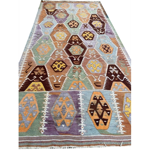 89 - ANTIQUE ANATOLIAN KILIM, 310cm x 150cm.