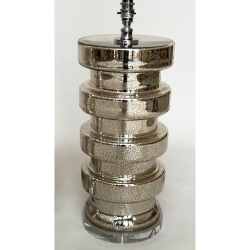 134 - TABLE LAMPS, a set of four, Venetian silvered glass, 56cm H. (4)