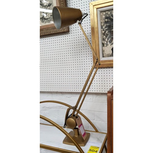 486 - HADRILL & HORSTMAN STYLE COUNTER BALANCE DESK LAMP, 81cm H.