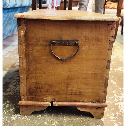 158 - STORAGE CHEST, with candle box, 18th/19th century possibly Spanish, 41cm H x 67.5cm x 35cm.