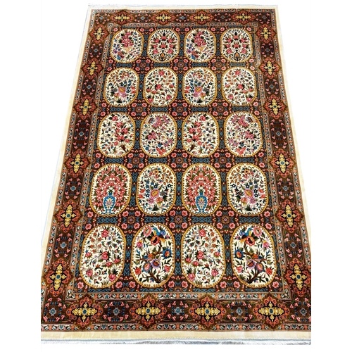 93 - FINE QUM DESIGN RUG, 225cm x 146cm.