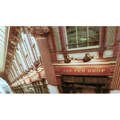 477 - PHOTOPRINT OF LEADENHALL MARKET, on glass, 120cm x 80cm.