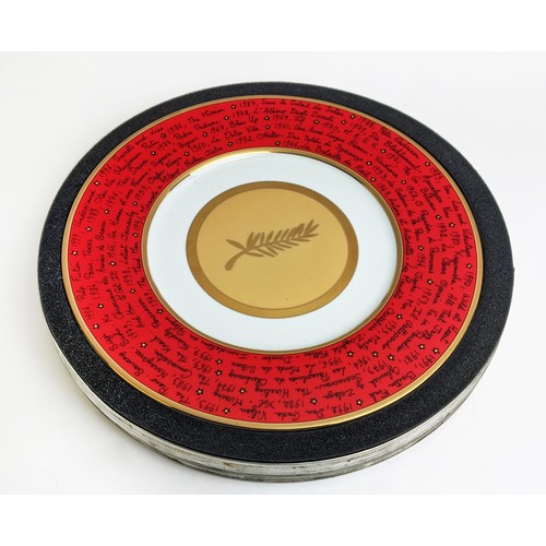 2 - PHILIPPE DESHOULIERES LIMOGES LTD EDTION 50TH ANNIVERSARY PLATE, no 3992/4000 in reel can, in can 37... 