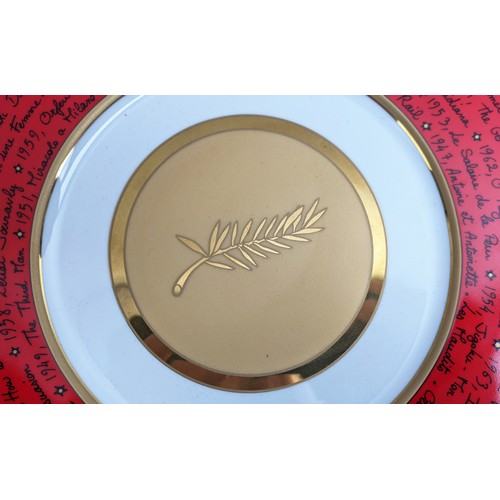 2 - PHILIPPE DESHOULIERES LIMOGES LTD EDTION 50TH ANNIVERSARY PLATE, no 3992/4000 in reel can, in can 37... 