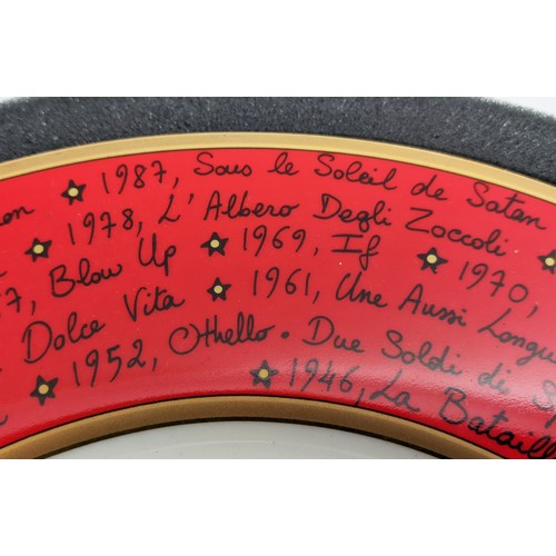 2 - PHILIPPE DESHOULIERES LIMOGES LTD EDTION 50TH ANNIVERSARY PLATE, no 3992/4000 in reel can, in can 37... 