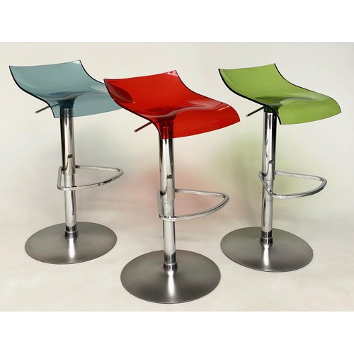 370 - LIGNE ROSET PAM STOOLS, a set of three, by Claudio Dondoli & Marco Pocci, 91cm H x 40cm. (3)