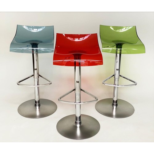 370 - LIGNE ROSET PAM STOOLS, a set of three, by Claudio Dondoli & Marco Pocci, 91cm H x 40cm. (3)