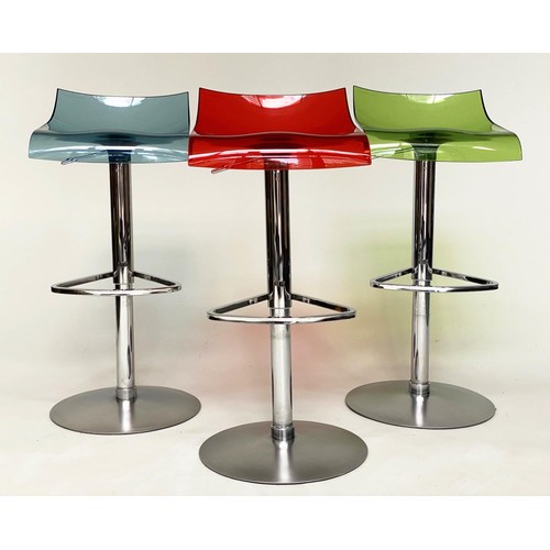 370 - LIGNE ROSET PAM STOOLS, a set of three, by Claudio Dondoli & Marco Pocci, 91cm H x 40cm. (3)