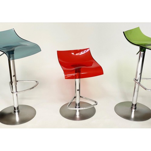 370 - LIGNE ROSET PAM STOOLS, a set of three, by Claudio Dondoli & Marco Pocci, 91cm H x 40cm. (3)