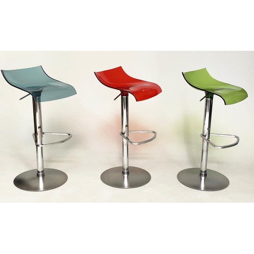 370 - LIGNE ROSET PAM STOOLS, a set of three, by Claudio Dondoli & Marco Pocci, 91cm H x 40cm. (3)