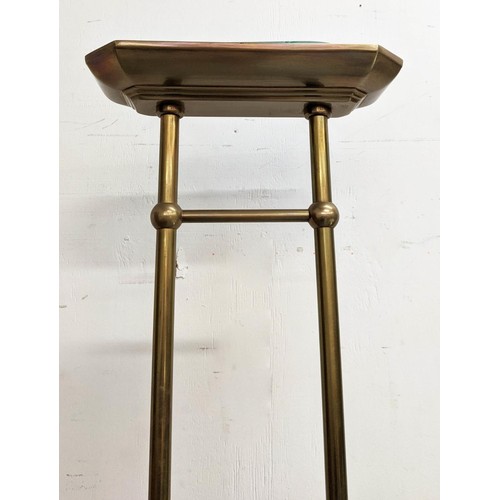 325 - UPLIGHTER FLOOR LAMP, French Art Deco style, gilt metal, 180cm H.