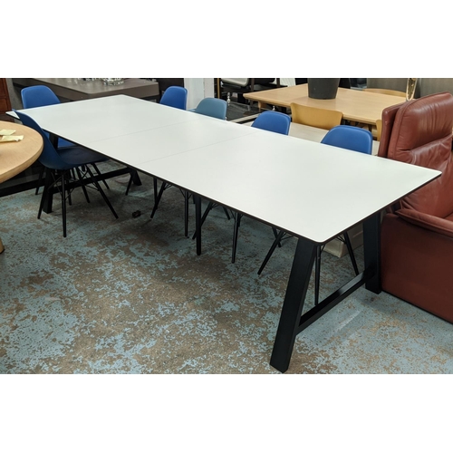 336 - ANDERSENT T1 DINING TABLE, by Bykato, extendable with leaf, 95cm x 270cm L fully extended.