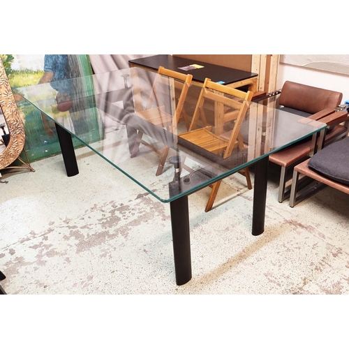 316 - AFTER LE CORBUSIER LC6 STYLE DINING TABLE, 200cm x 107cm x 75cm.