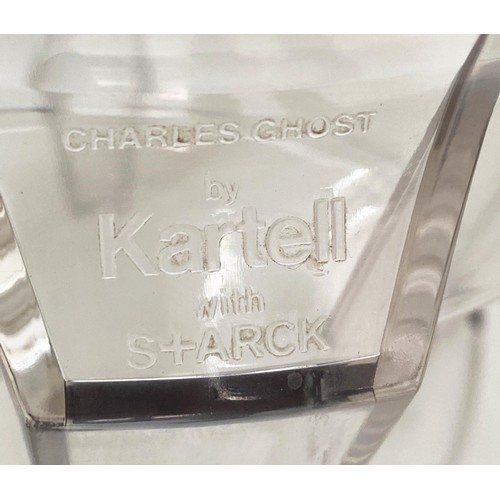 319 - KARTELL CHARLES GHOST STOOLS, a pair, 72cm H, by Philippe Starck. (2)