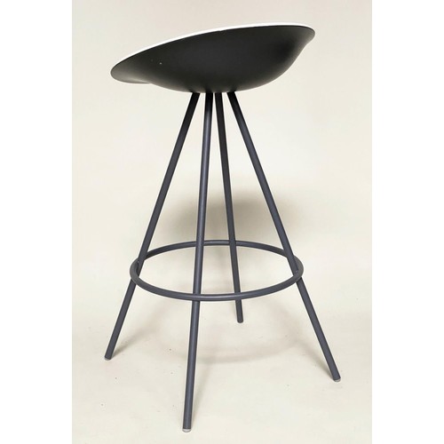 320 - ALLERMUIR JOJO STOOLS, a pair, raised on black tubular frames, 87cm H. (2)