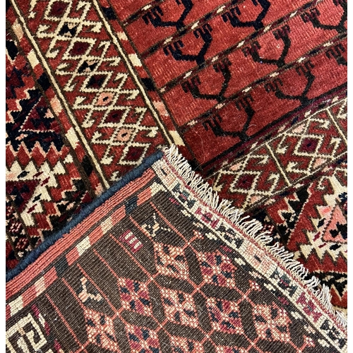 103 - TEKKE ENSI RUG, 154cm x 140cm.