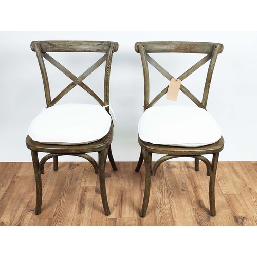 366 - OKA DINING CHAIRS, a set of four, 89cm high, 44cm wide, 45cm deep (4)