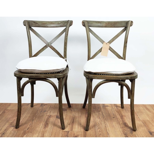 366 - OKA DINING CHAIRS, a set of four, 89cm high, 44cm wide, 45cm deep (4)