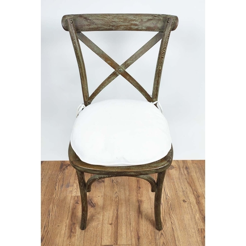 366 - OKA DINING CHAIRS, a set of four, 89cm high, 44cm wide, 45cm deep (4)