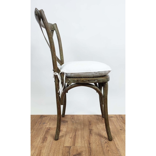 366 - OKA DINING CHAIRS, a set of four, 89cm high, 44cm wide, 45cm deep (4)