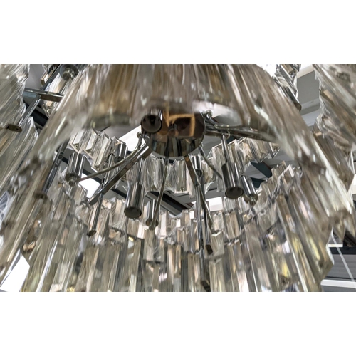 428 - CHANDELIER, 70cm high approx., 1970's Italian style design.