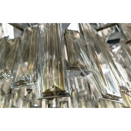 428 - CHANDELIER, 70cm high approx., 1970's Italian style design.