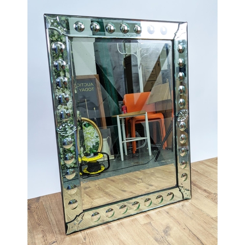 433 - VENETIAN STYLE MIRROR, 77cm x 104cm H.