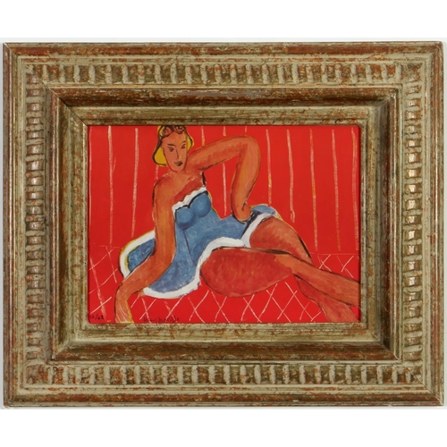 79 - HENRI MATISSE, Danseuse Assise sur une table, off set lithograph, signed in the plate, vintage Frenc... 