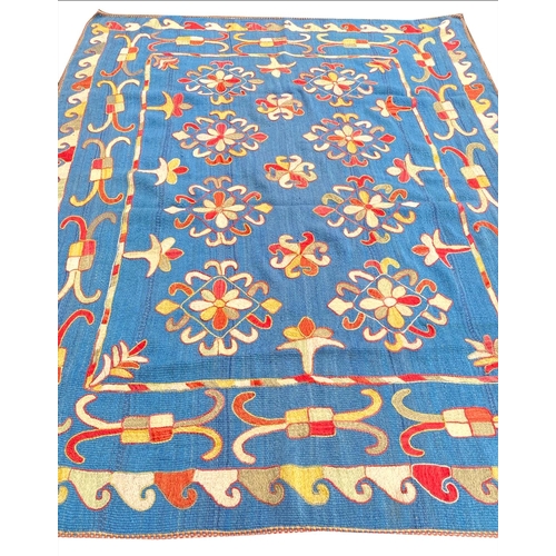 87 - SUZANI KILIM, 205cm x 170cm.