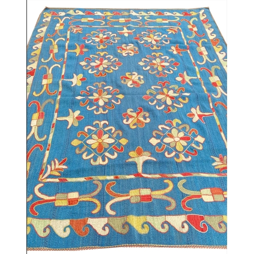 87 - SUZANI KILIM, 205cm x 170cm.