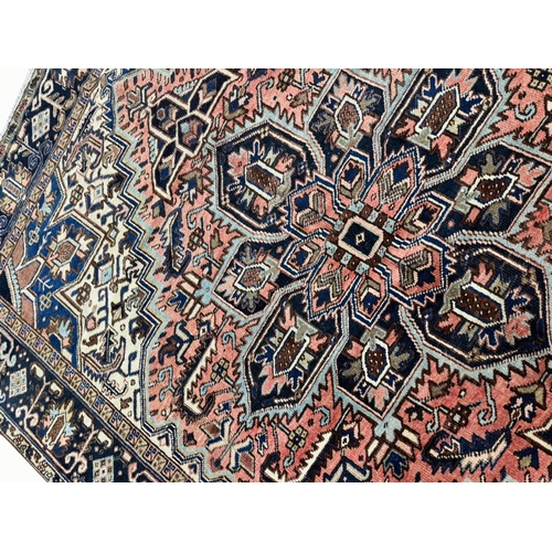 92 - FINE ANTIQUE HERIZ CARPET, 247cm x 224cm.