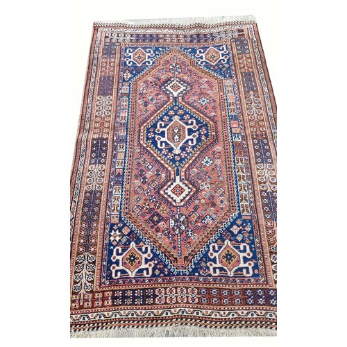 104 - A QASHQAI RUG, circa 1930, 200cm L x 125cm W.