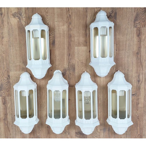 411 - ELSTEAD WALL MALAGA LANTERN LIGHTS, a set of six. (6)