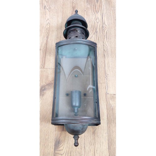 412 - ELSTEAD WALL MOUNTED LIGHT, bronze finish, 57cm high, 18cm wide, 14cm deep