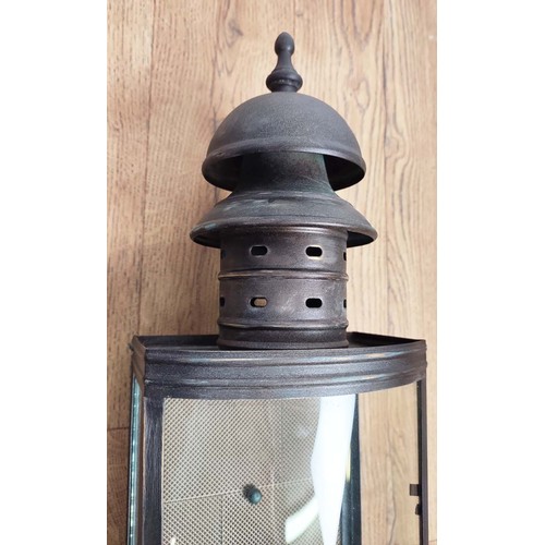 412 - ELSTEAD WALL MOUNTED LIGHT, bronze finish, 57cm high, 18cm wide, 14cm deep