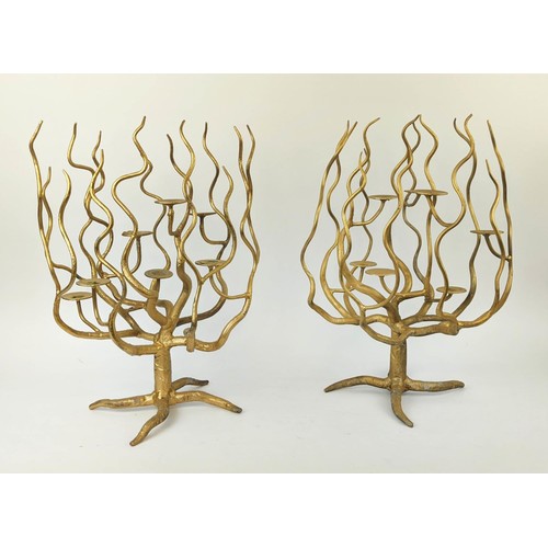 397 - TABLE 'TREE BRANCH' CANDELABRA, a set of four, naturalistic design, 49cm H. (4)